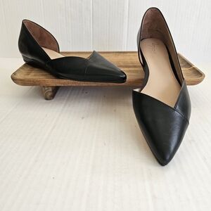 27 Edit Naturalizer Karla Flats Size 9M Black Leather Pointed Toe Slip On